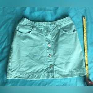 90’s gap teal button down skirt. High waisted